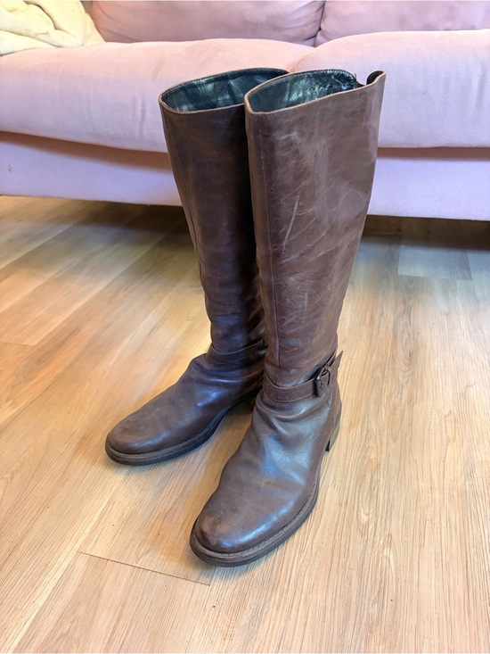 Aquatalia Shoes - Aquatalia Brown Leather Riding Boots